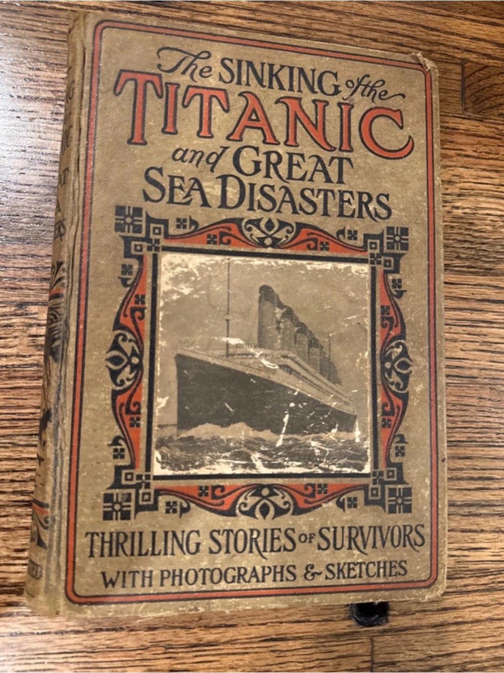 The Sinking of the Titanic and Great Sea Disasters Decorative Vintage Book 1912